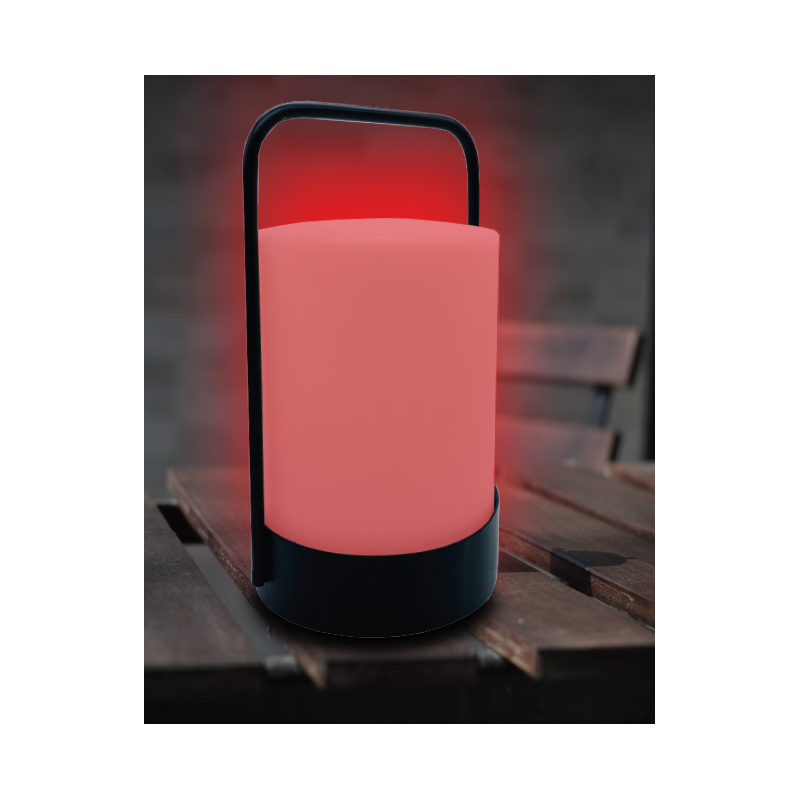 Lampe de table solaire cylindre RGB