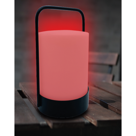 Lampe de table solaire cylindre RGB